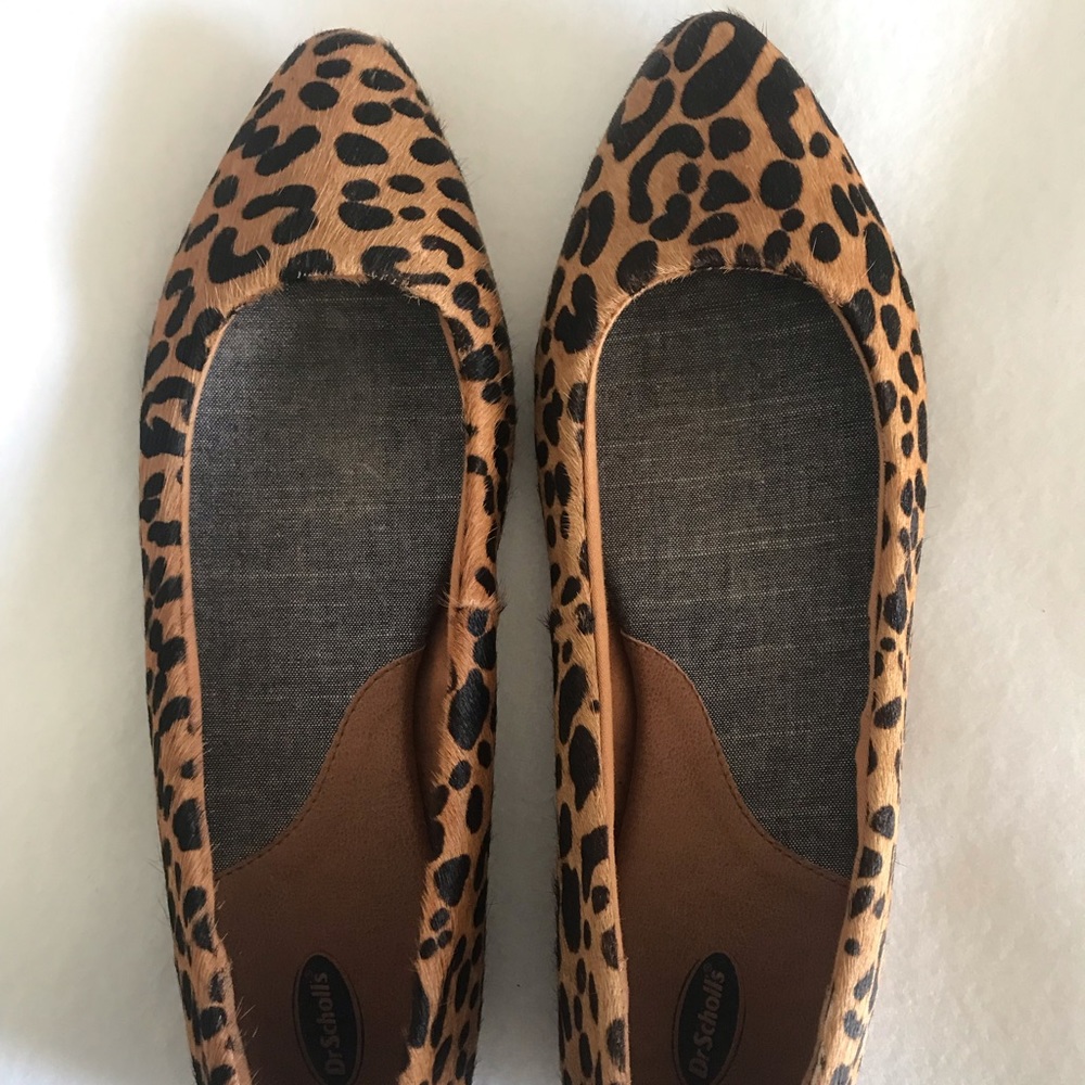 Dr Scholls “Really” Memory Foam Leopard Print Flat